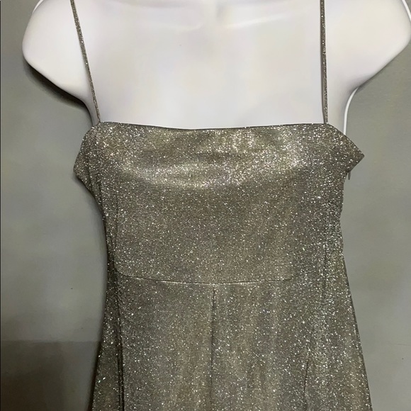 BEAUTIFUL Silver sparkly tank mini party dress - Picture 2 of 12